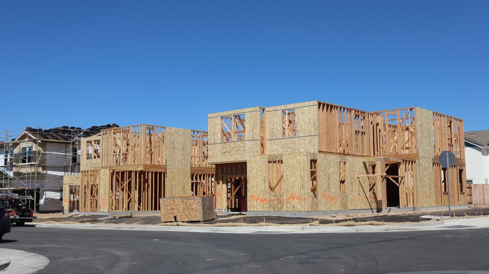 Home under construction framing for a general contracting project